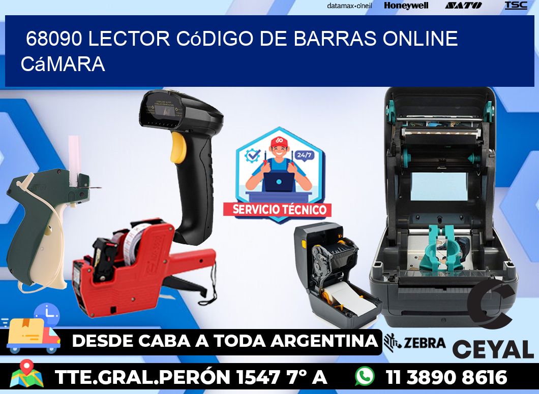 68090 Lector código de barras online cámara