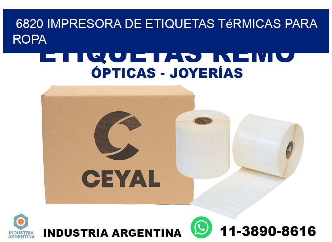 6820 impresora de etiquetas térmicas para ropa