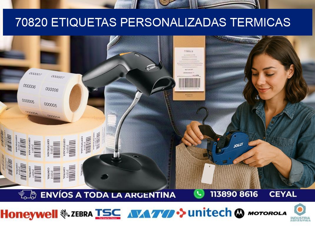 70820 Etiquetas personalizadas termicas