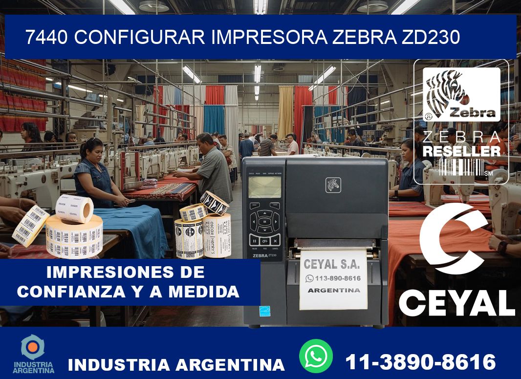 7440 configurar impresora zebra zd230