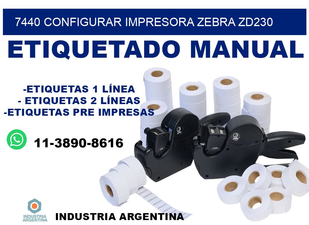7440 configurar impresora zebra zd230