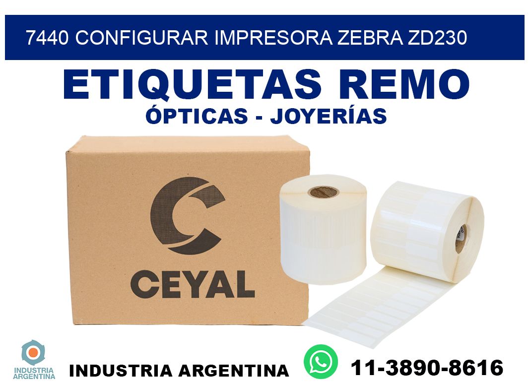7440 configurar impresora zebra zd230