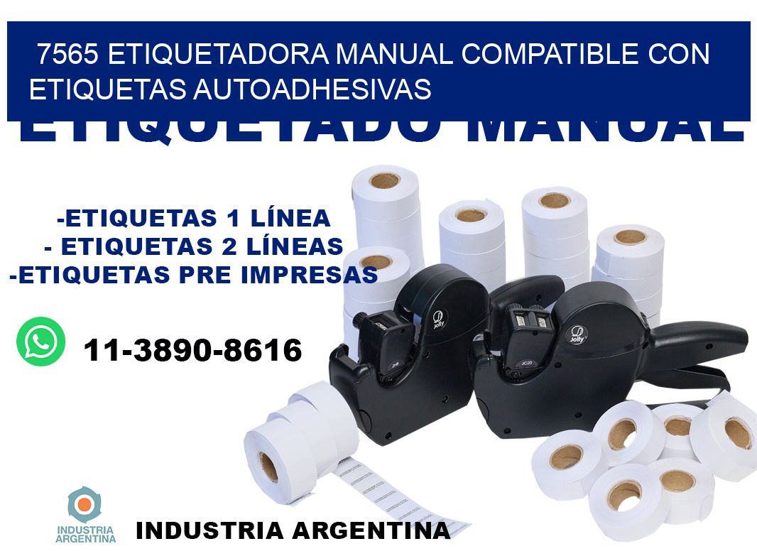 7565 etiquetadora manual compatible con etiquetas autoadhesivas