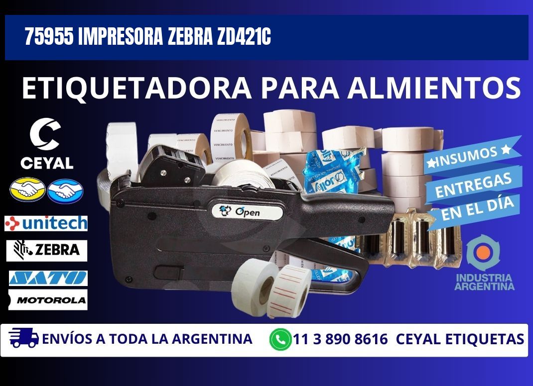 75955 Impresora Zebra zd421c