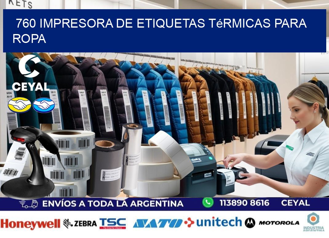 760 impresora de etiquetas térmicas para ropa