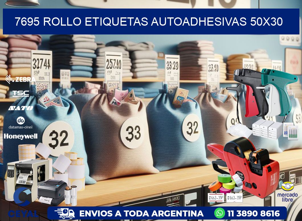 7695 Rollo Etiquetas autoadhesivas 50x30