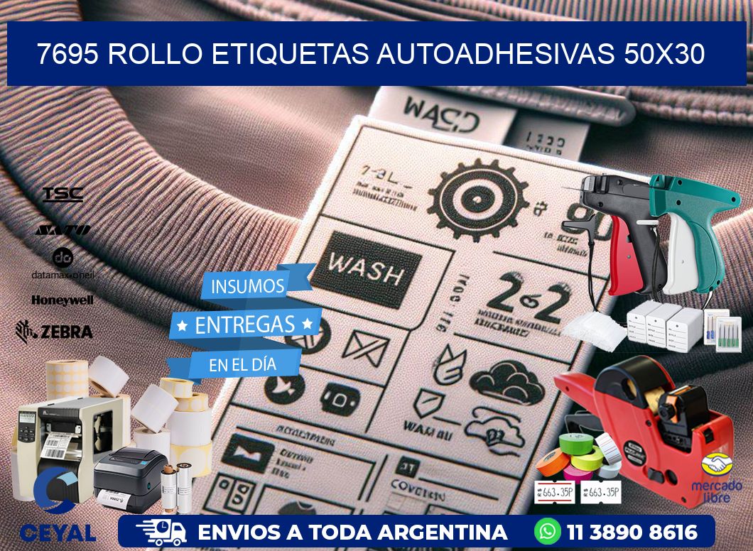 7695 Rollo Etiquetas autoadhesivas 50x30