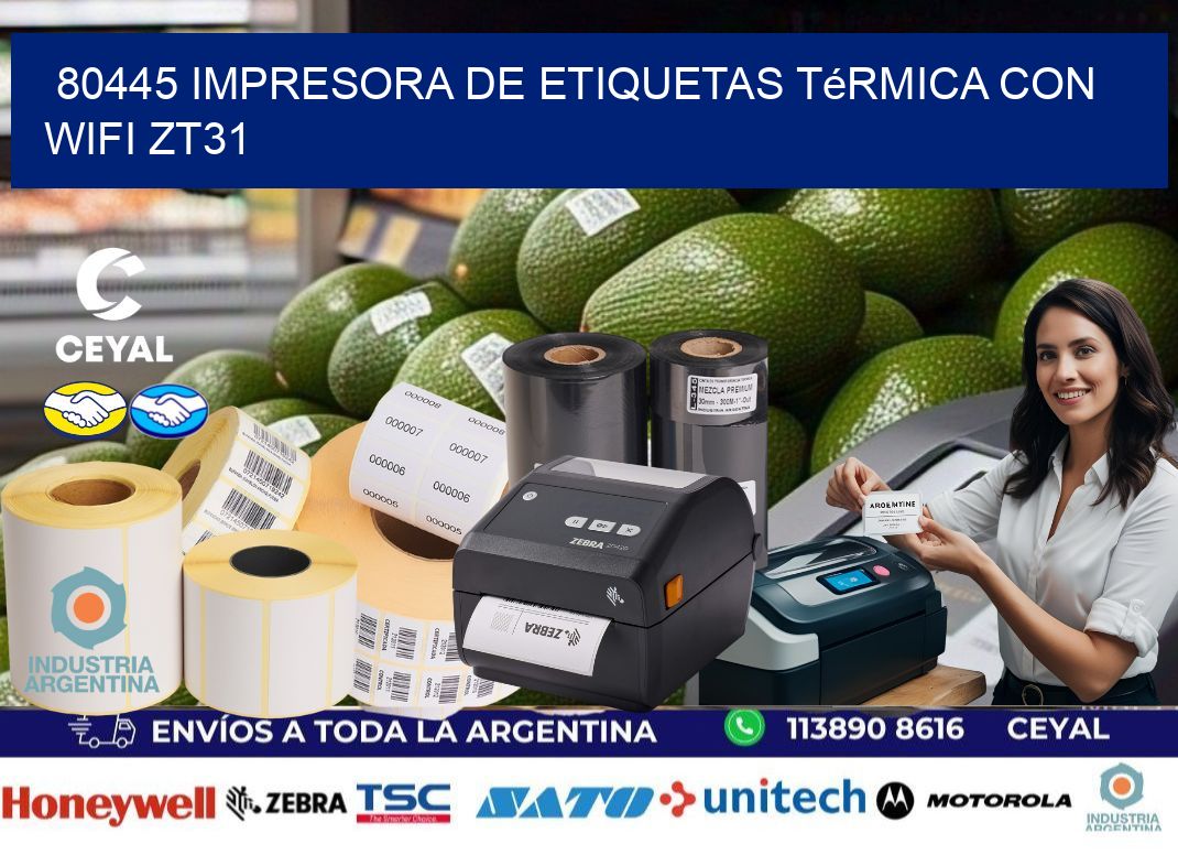 80445 impresora de etiquetas térmica con wifi ZT31