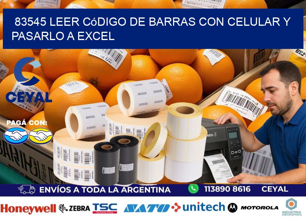 83545 Leer código de barras con celular y pasarlo a Excel