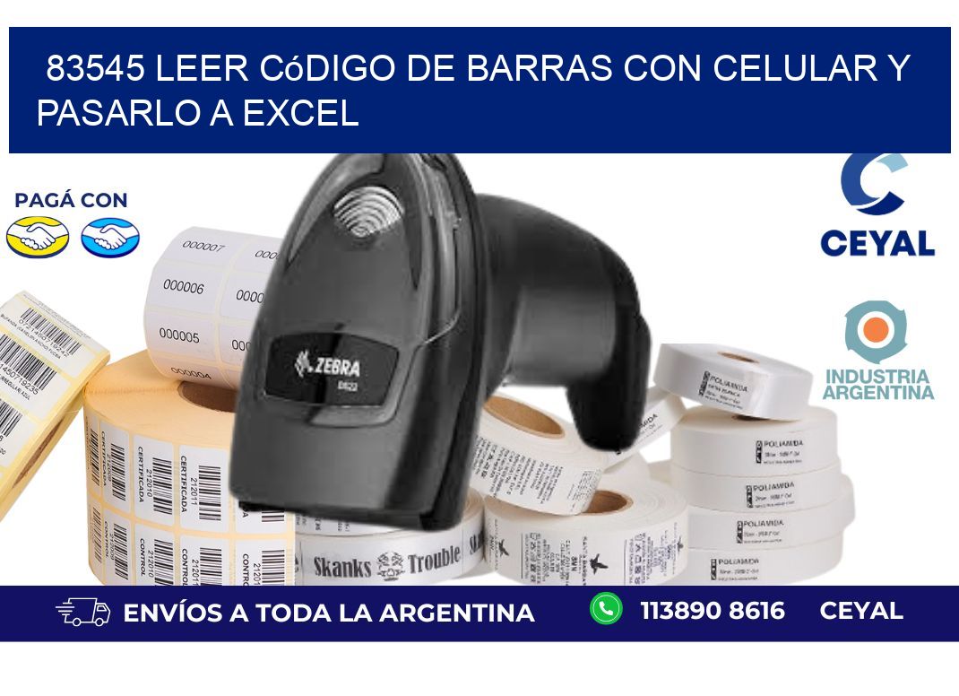 83545 Leer código de barras con celular y pasarlo a Excel