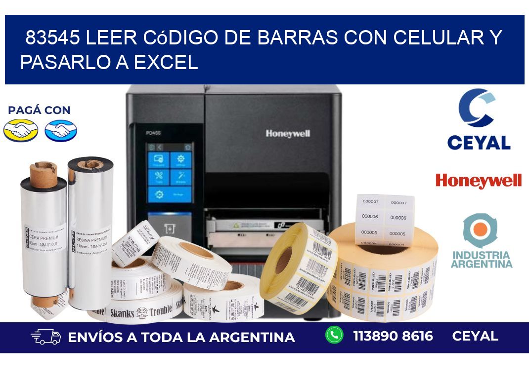 83545 Leer código de barras con celular y pasarlo a Excel