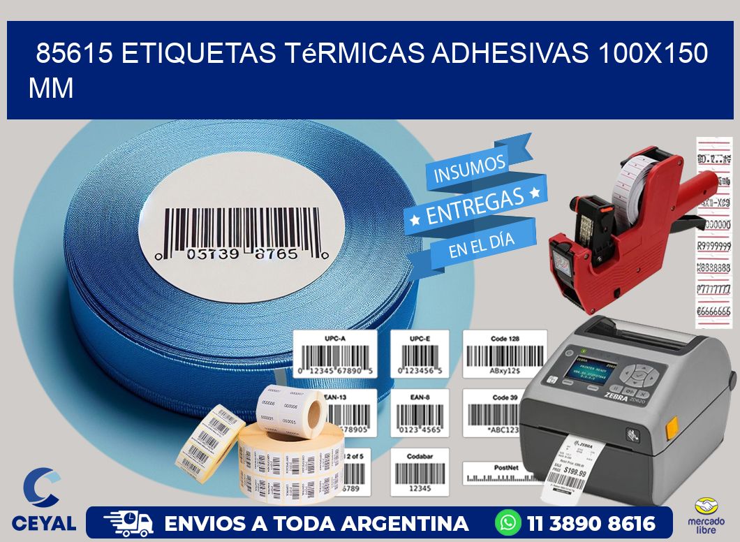 85615 etiquetas térmicas adhesivas 100x150 mm