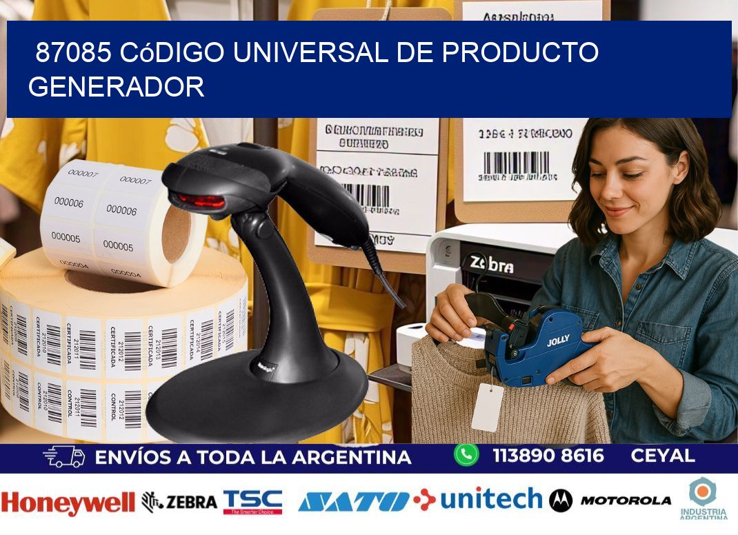 87085 Código universal de producto generador