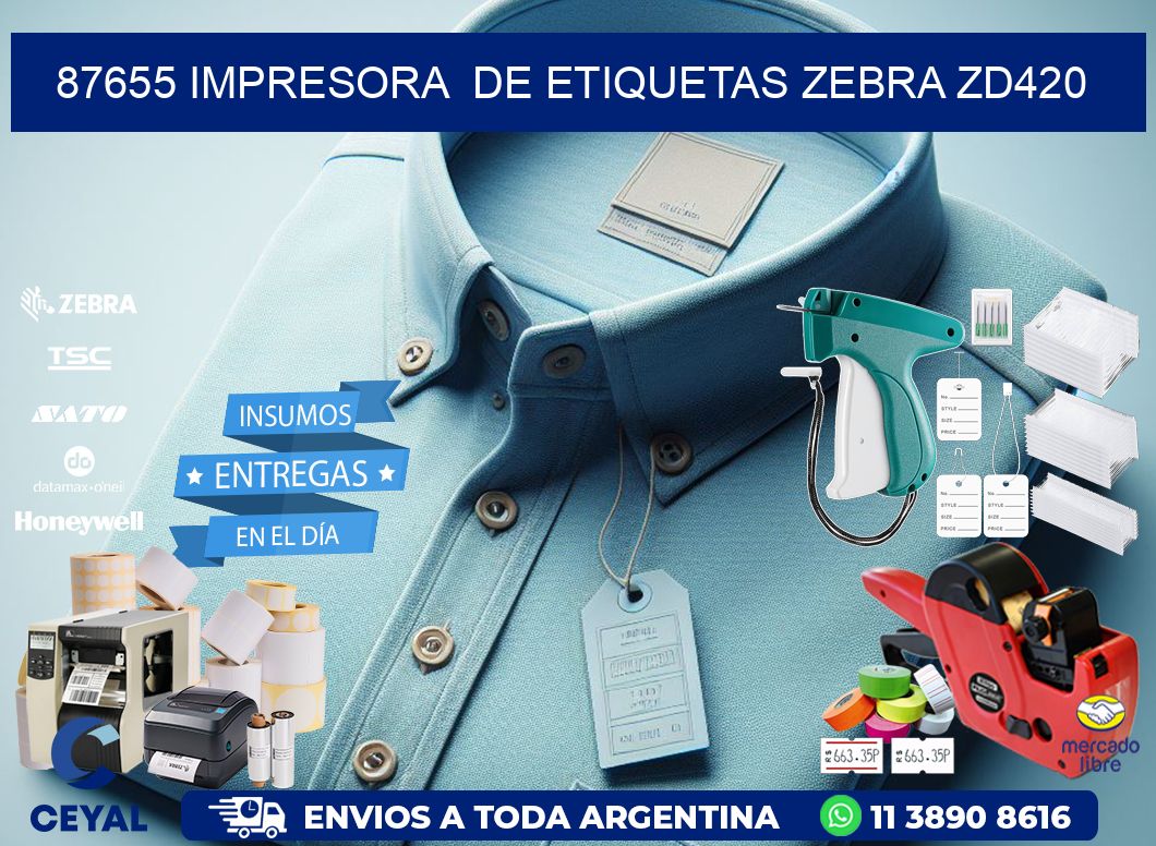 87655 impresora  de etiquetas Zebra ZD420