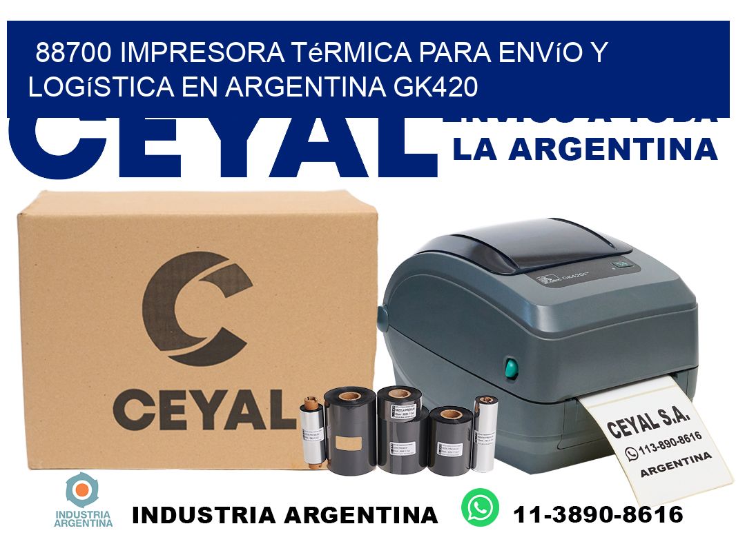 88700 impresora térmica para envío y logística en Argentina GK420