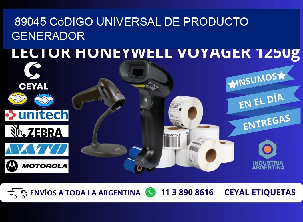 89045 Código universal de producto generador