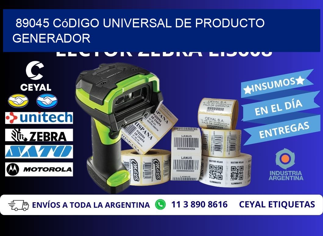 89045 Código universal de producto generador