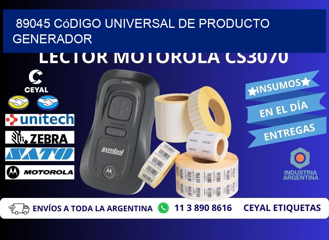 89045 Código universal de producto generador