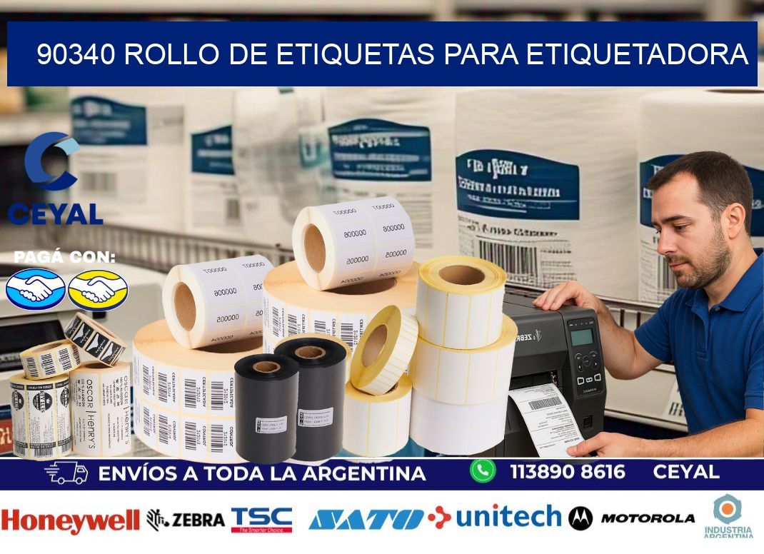 90340 rollo de etiquetas para etiquetadora