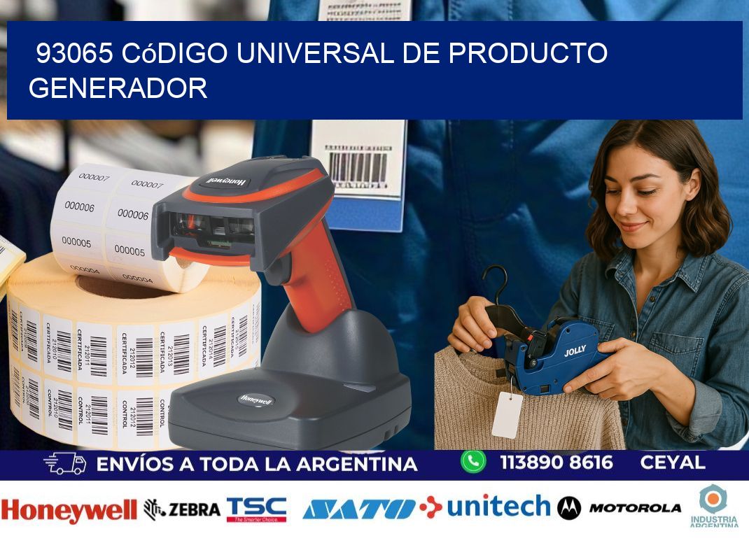 93065 Código universal de producto generador