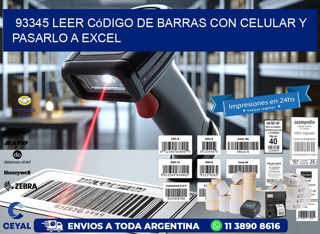93345 Leer código de barras con celular y pasarlo a Excel