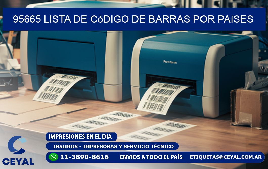 95665 Lista de código de barras por países