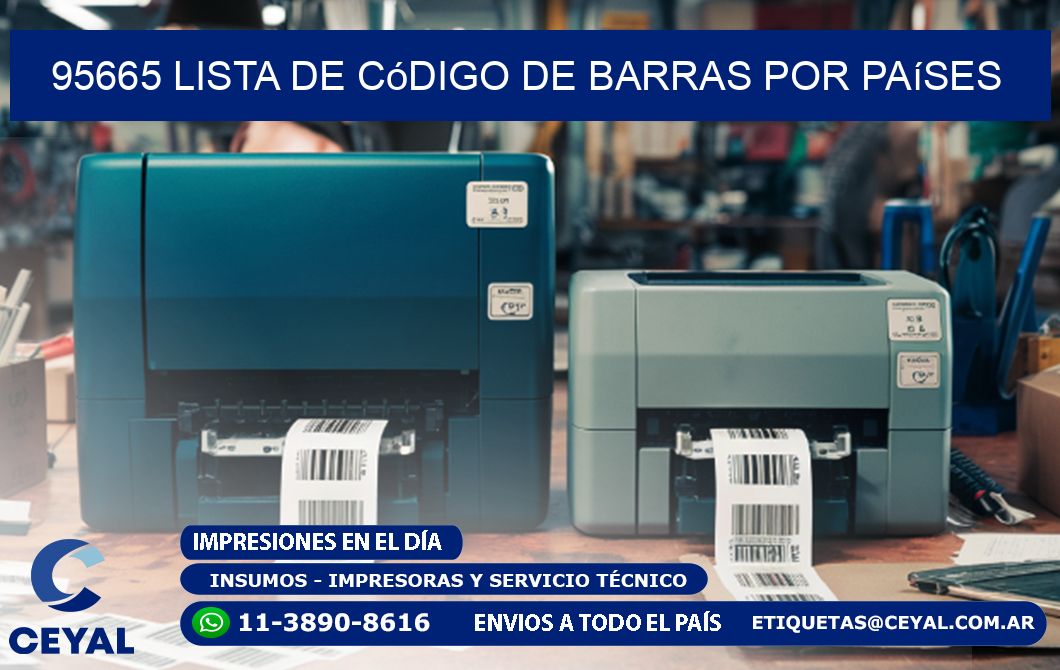 95665 Lista de código de barras por países