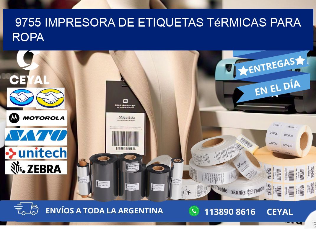 9755 impresora de etiquetas térmicas para ropa