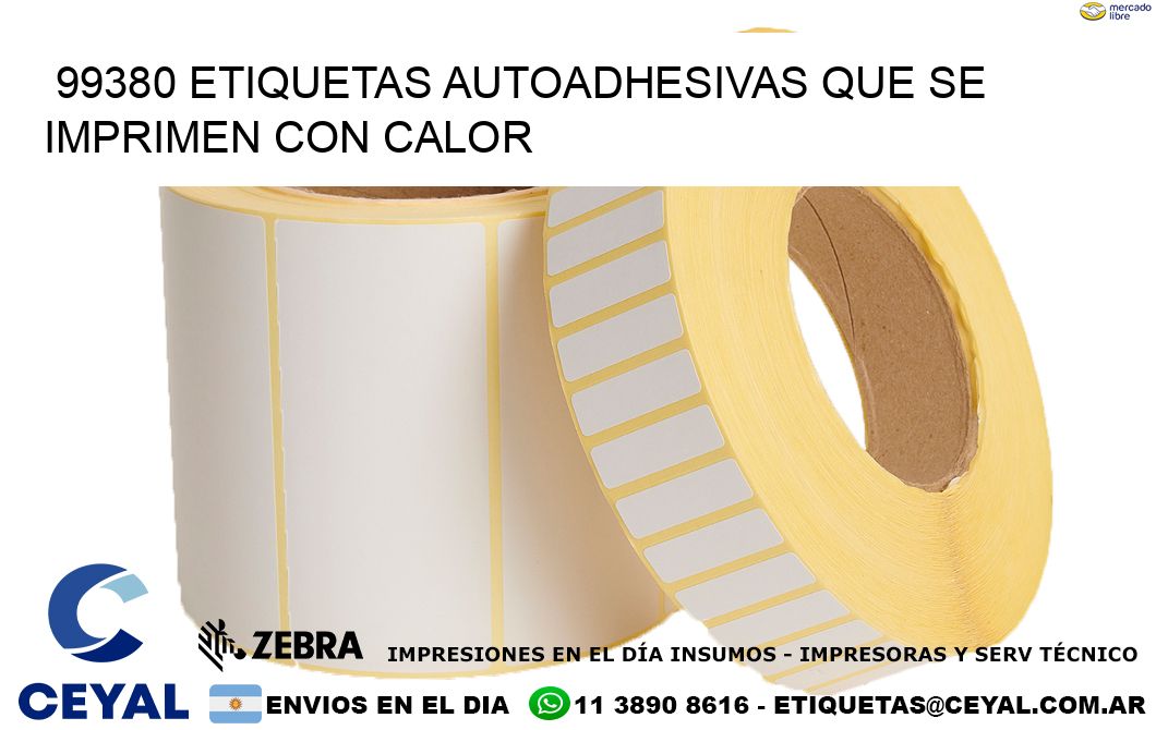 99380 etiquetas autoadhesivas que se imprimen con calor