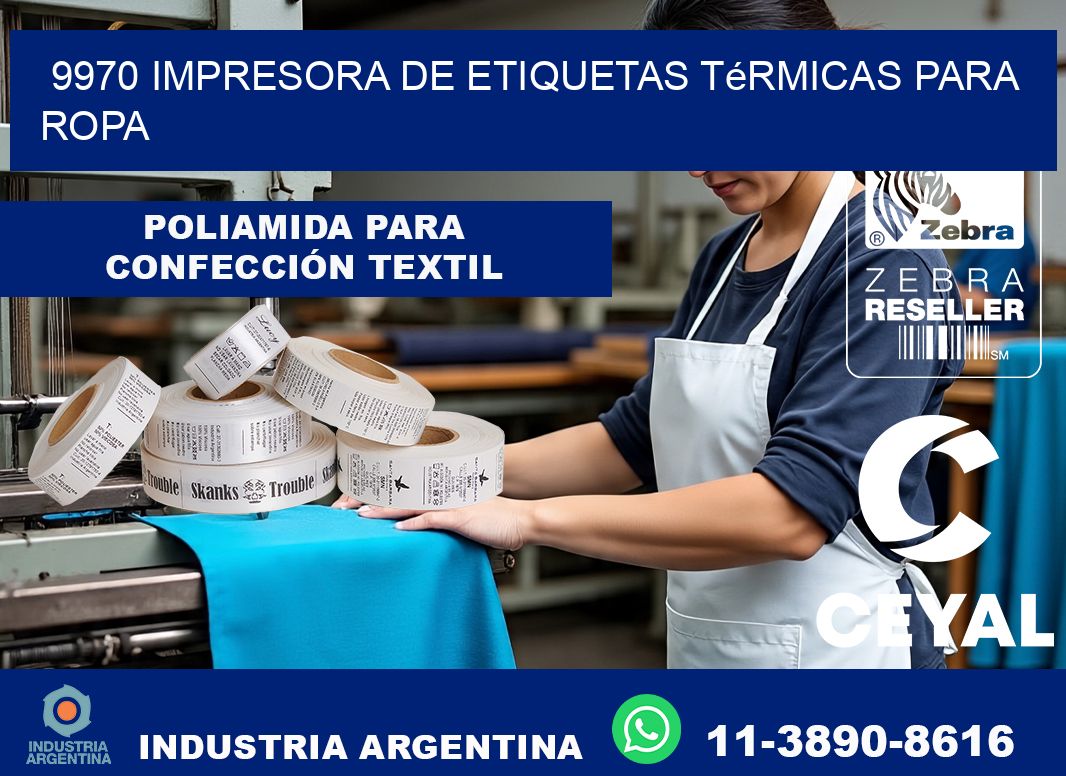 9970 impresora de etiquetas térmicas para ropa
