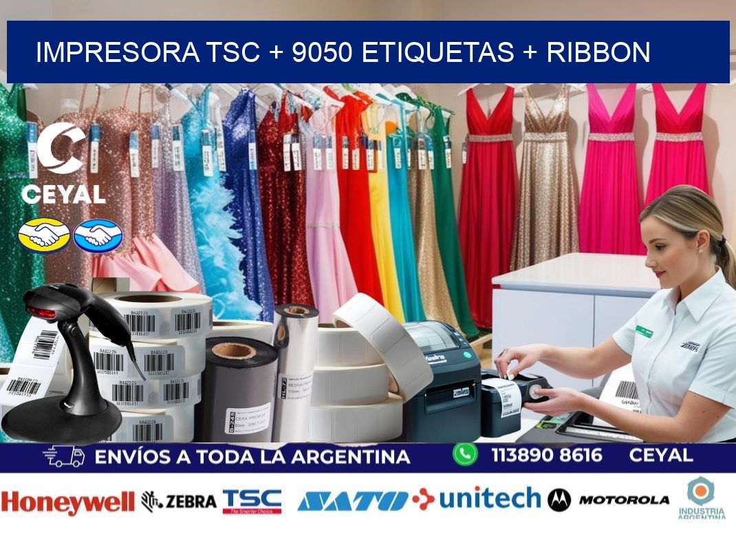 impresora TSC + 9050 etiquetas + ribbon