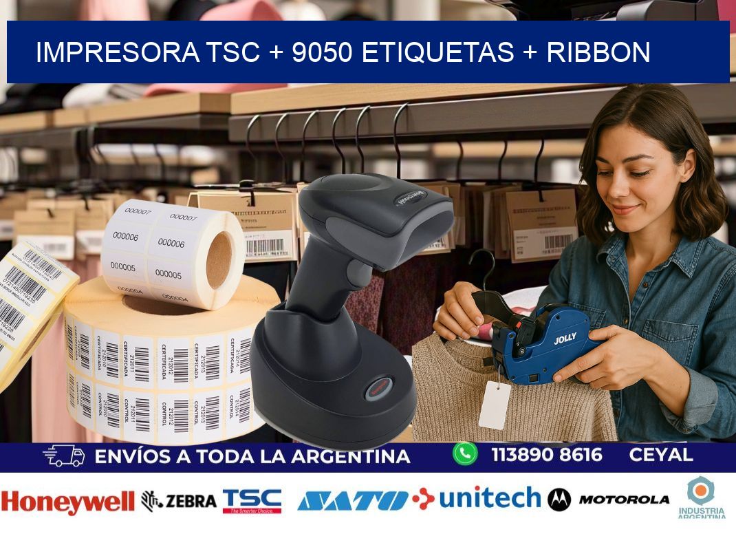 impresora TSC + 9050 etiquetas + ribbon