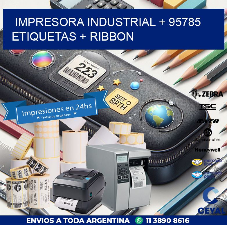 impresora industrial + 95785 etiquetas + ribbon