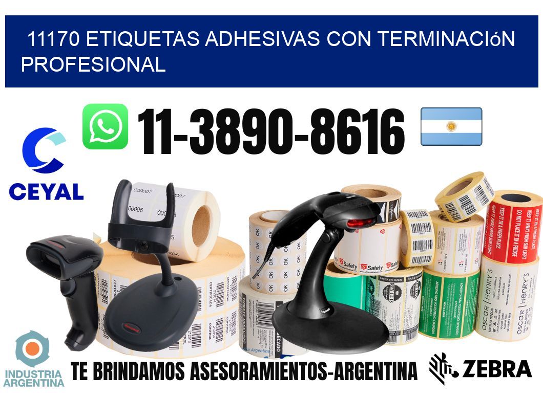 11170 Etiquetas adhesivas con terminación profesional