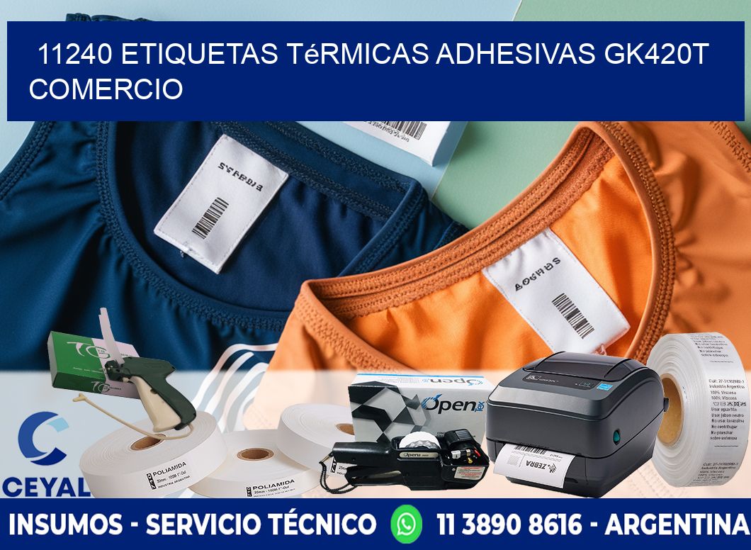 11240 etiquetas térmicas adhesivas gk420t comercio