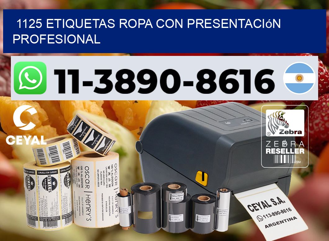 1125 Etiquetas ropa con presentación profesional