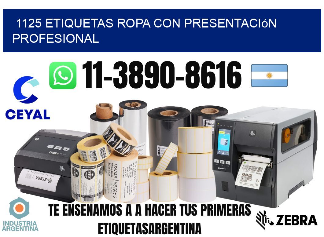 1125 Etiquetas ropa con presentación profesional