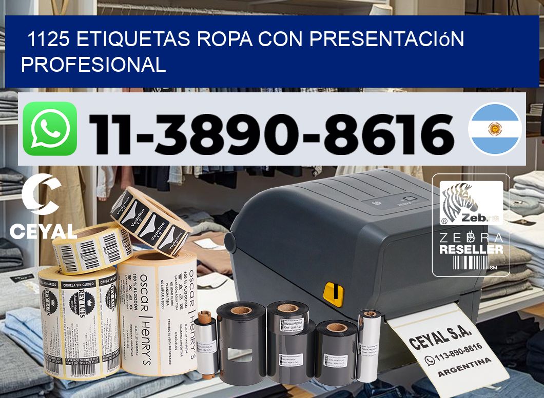 1125 Etiquetas ropa con presentación profesional
