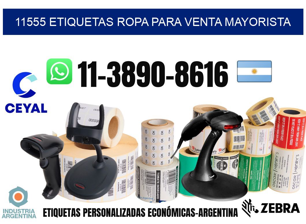 11555 Etiquetas ropa para venta mayorista