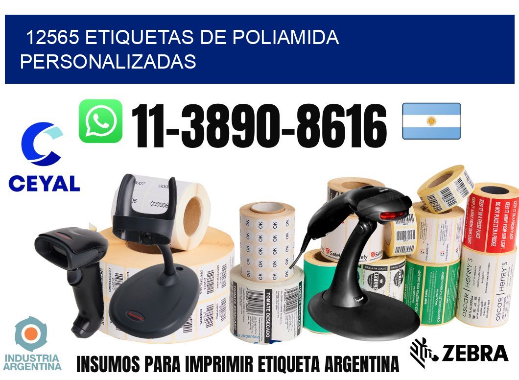 12565 Etiquetas de poliamida personalizadas