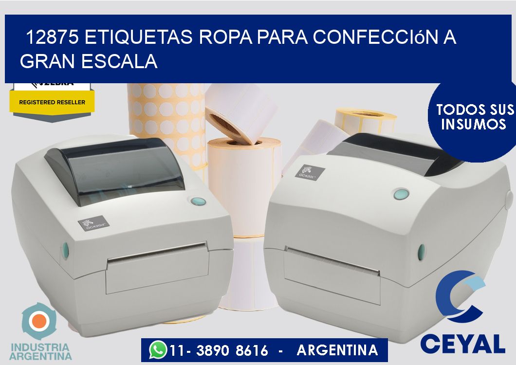 12875 Etiquetas ropa para confección a gran escala