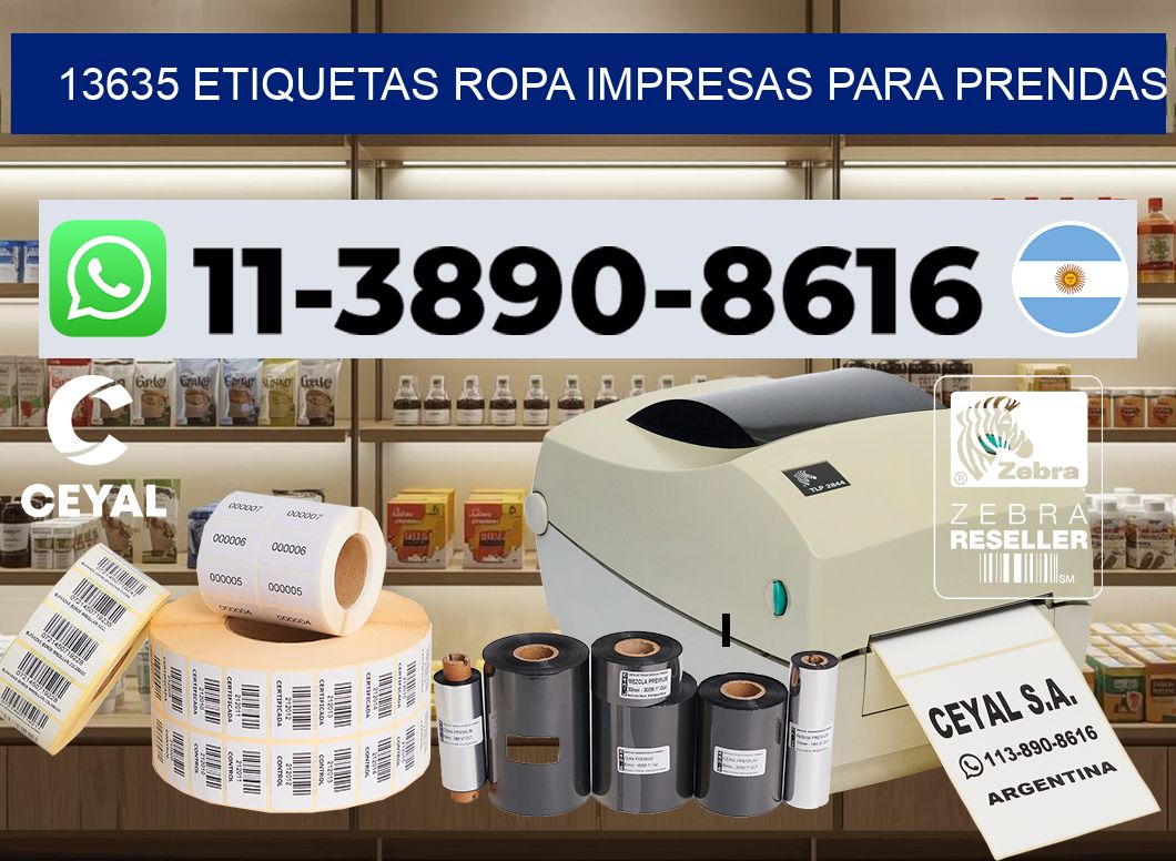 13635 Etiquetas ropa impresas para prendas