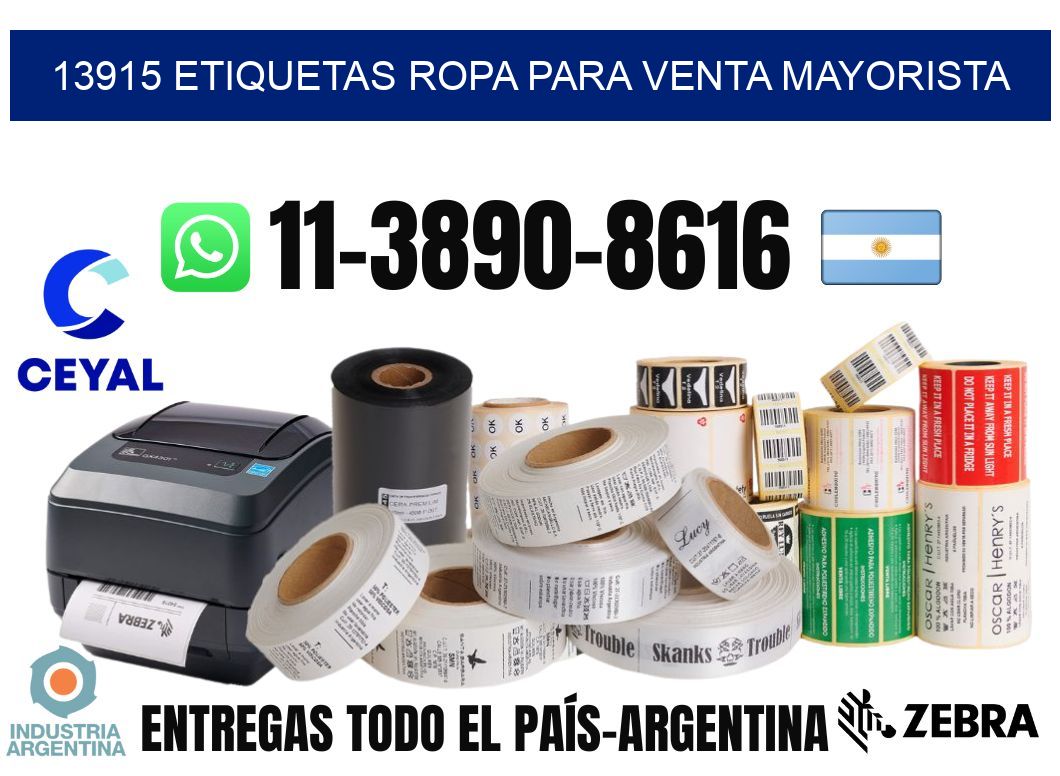13915 Etiquetas ropa para venta mayorista
