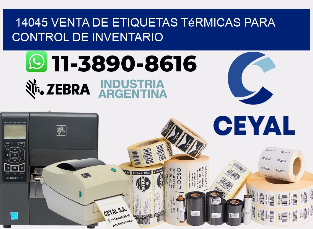 14045 venta de etiquetas térmicas para control de inventario