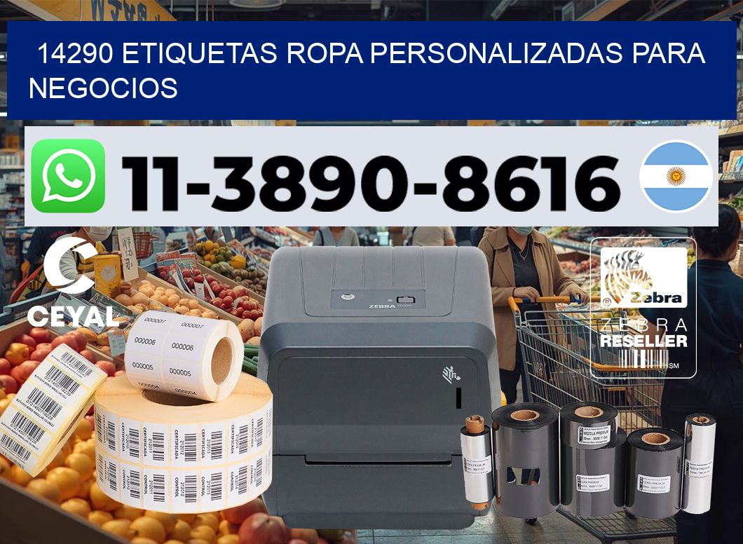 14290 Etiquetas ropa personalizadas para negocios