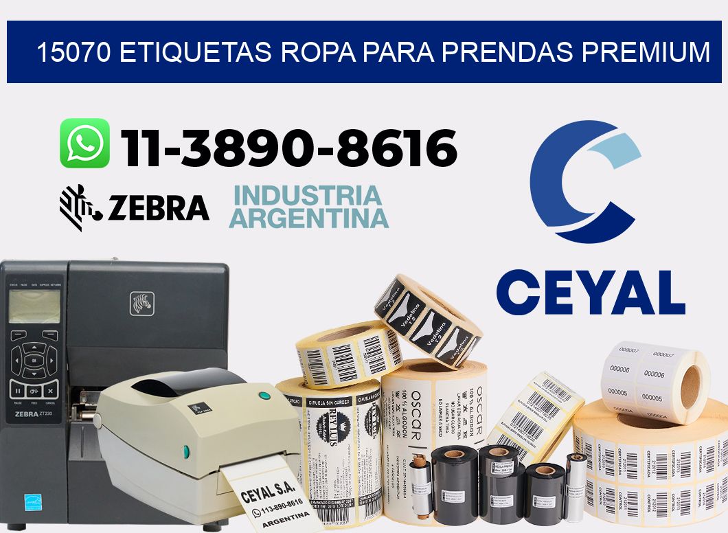 15070 Etiquetas ropa para prendas premium