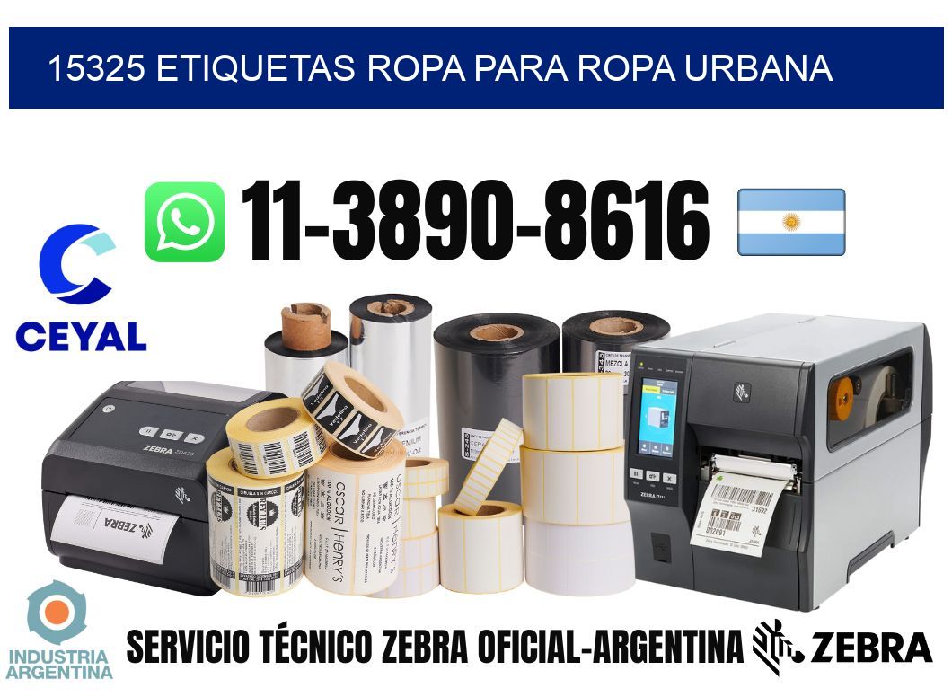 15325 Etiquetas ropa para ropa urbana