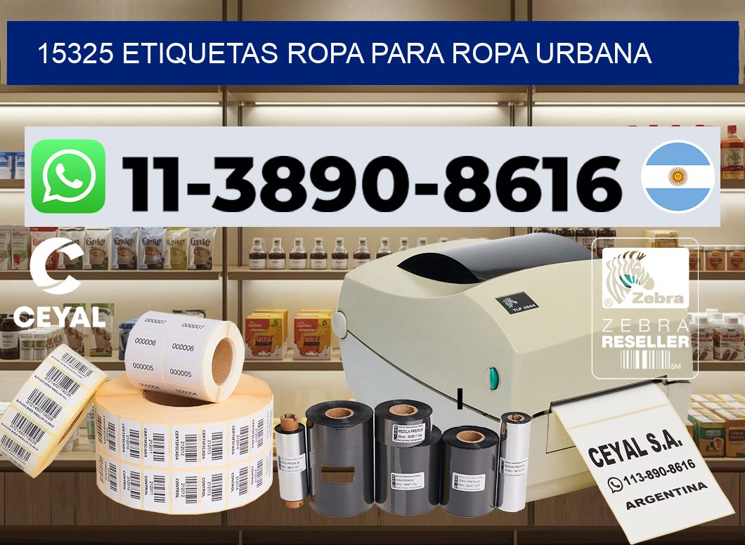 15325 Etiquetas ropa para ropa urbana