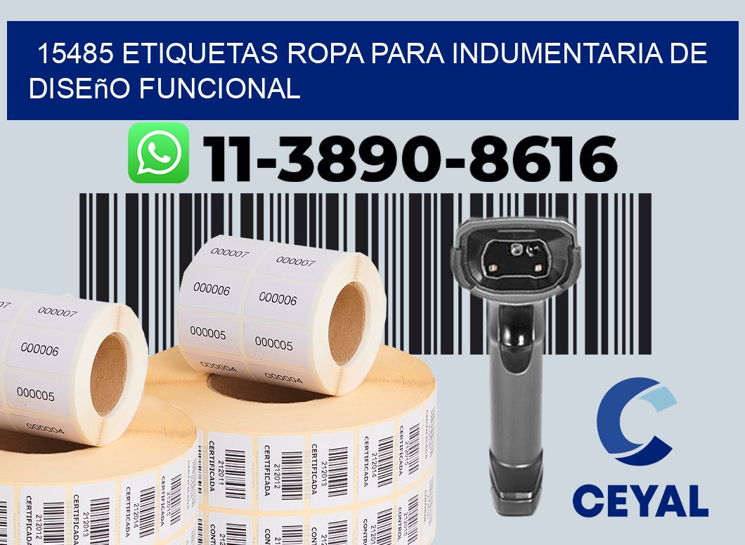 15485 Etiquetas ropa para indumentaria de diseño funcional