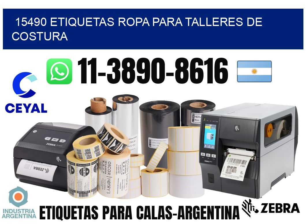 15490 Etiquetas ropa para talleres de costura